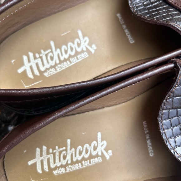 Hitchcock Wide Shoes for Men Croc Moc Brown Leather Penny Loafer Sz 11 5E G8 - Picture 9 of 12